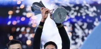 Mexico players celebrating their first Concacaf Nations League victory