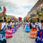 Woman dancing in the streets of Oaxaca