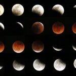 All the phases of a blood moon or total lunar eclipse in one photo