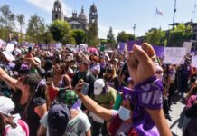 A March 8 protest in Toluca, Mexico