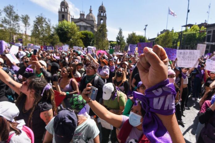 A March 8 protest in Toluca, Mexico