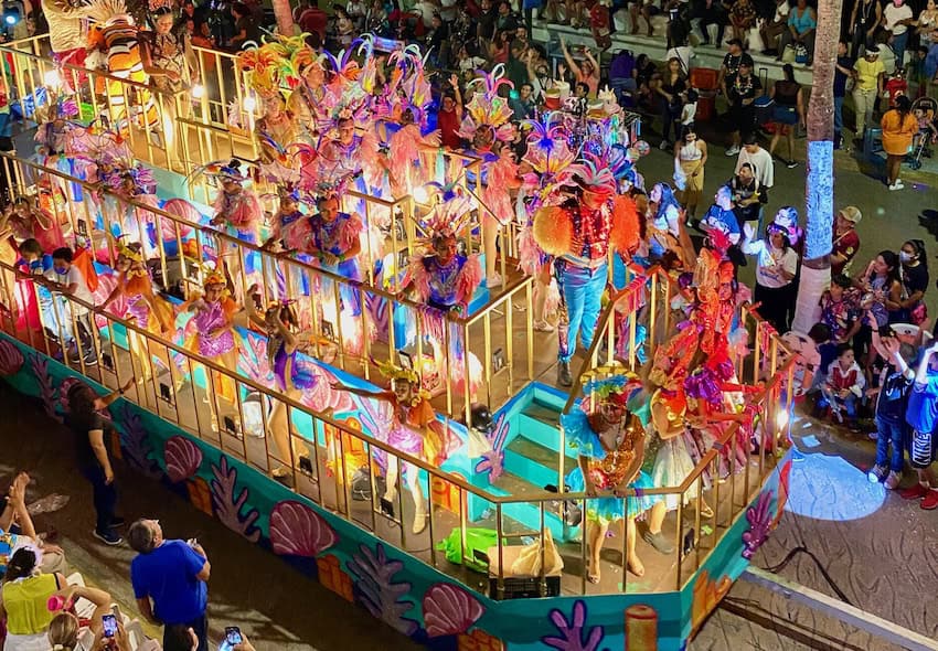 A carnival float at the Cozumel carnival