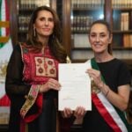 Rasheed with President Sheinbaum at the National Palace on March 19.