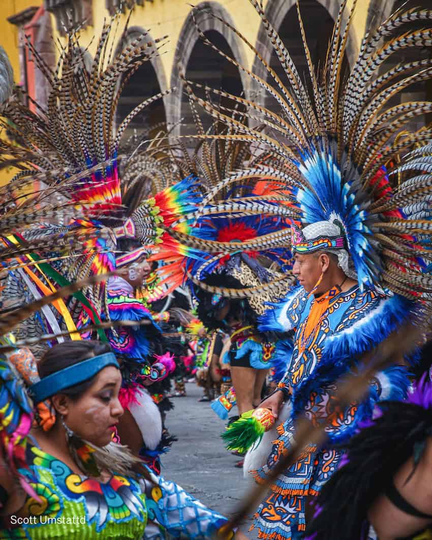 Dancers at the El Señor de la Conquista festival in San Miguel de Allende