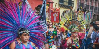 Dancers at the El Señor de la Conquista festival in San Miguel de Allende