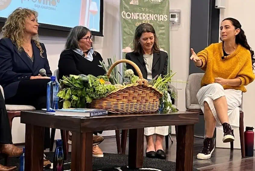 Maria Benitez Cantarero and others as part of a panel on Mexican winemaking.