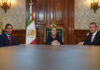 In a video announcing the appointment of Edgar Amador Zamora, President Sheinbaum described the departing finance minister (L) Rogelio Ramírez de la O as Mexico's "best economist."