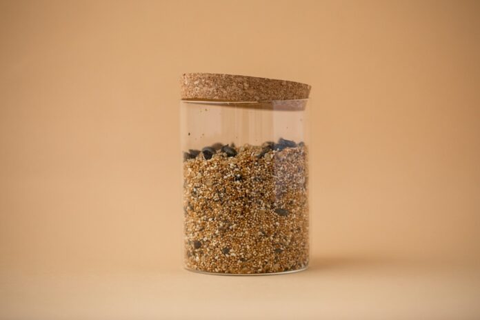 Some Mexico amaranth in a glass jar