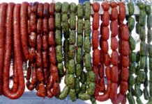 Various shades of Mexican chorizo