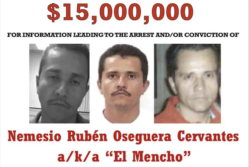 The U.S. State Department is currently offering US $15 million for information leading to the arrest and/or conviction of "El Mencho," who is the author attributed to yesterday's attack on Mexico's National Guard. 