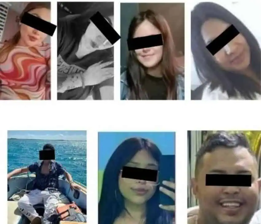 Seven of the 10 young tourists who were abducted in late February in Oaxaca.