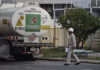 A Pemex tanker makes fuel deliveries