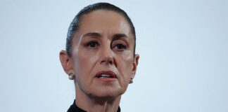 A close-up portrait of Mexican President Claudia Sheinbaum
