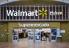 Facade of the entrance to a Walmart store in Mexico.