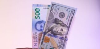 At 1 p.m. Mexico City time, the peso had strengthened from its earlier position of 21 and was trading at 20.75 to the dollar.