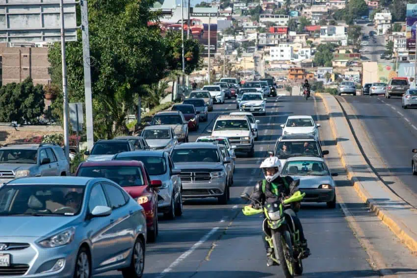 Cars on a highway in Tijuana