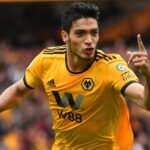 Raúl Jiménez playing for Wolverhampton Wanderers