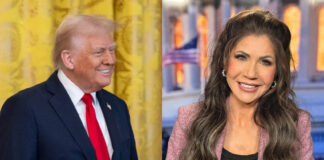 Kristi Noem and President Trump