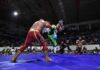 wrestlers in ring