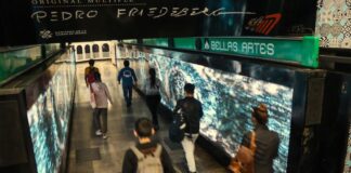 Art exhibit in the Mexico City Metro