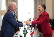 President of Brazil Luiz Lula da Silva and President of Mexico Claudia Sheinbaum