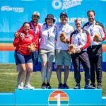 Mexican archery team smiles with medals at 2025 world cup in Florida