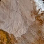 Satellite image of massive dust storm over Chihuahua