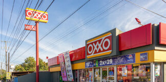 An Oxxo storefront in Guadalajara