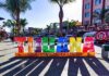 The muticolored Tijuana sign in the city center