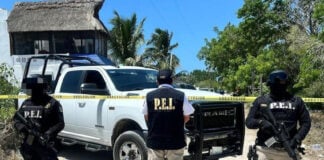 police vehicle and personnel.