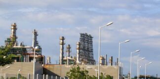 The Olmeca refinery seen at a distance