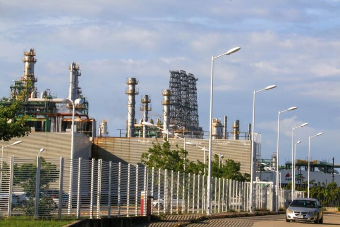 The Olmeca refinery seen at a distance