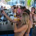 Foreign tourists party in Mexico