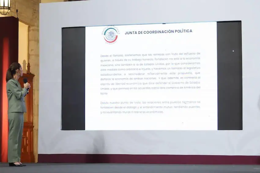 The Senate sent a letter to the U.S. House of Representatives saying their intentions to impose taxes on remittances were "arbitrary" and "unjust."