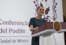 Sheinbaum at her morning press conference