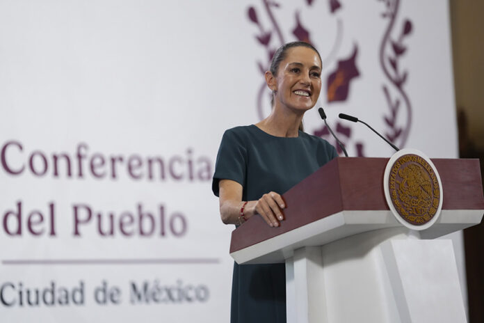 Sheinbaum at her morning press conference