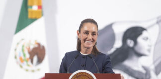 Sheinbaum at her morning press conference