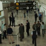 passengers checking in at Querétaro airport