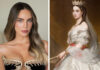 Mexican actress Belinda and the princess Carlota.