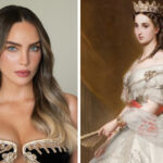 Mexican actress Belinda and the princess Carlota.