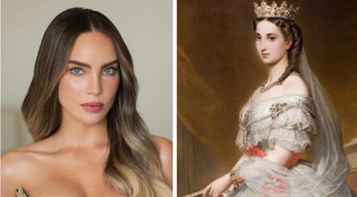 Mexican actress Belinda and the princess Carlota.