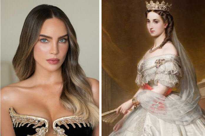 Mexican actress Belinda and the princess Carlota.
