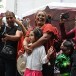 A mother and daughter enjoy a Mother's Day event in Mexico City in 2023.
