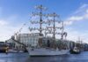 The ARM Cuauhtémoc, a two masted sailing ship