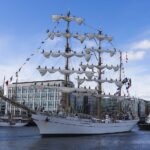 The ARM Cuauhtémoc, a two masted sailing ship