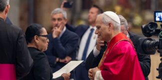 Mexico's Interior Minister Rosa Icela Rodríguez meeting Pope Leo XIV