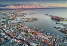 A Mexican oceanside town in Baja California