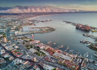 A Mexican oceanside town in Baja California