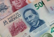 Peso gaining on dollar