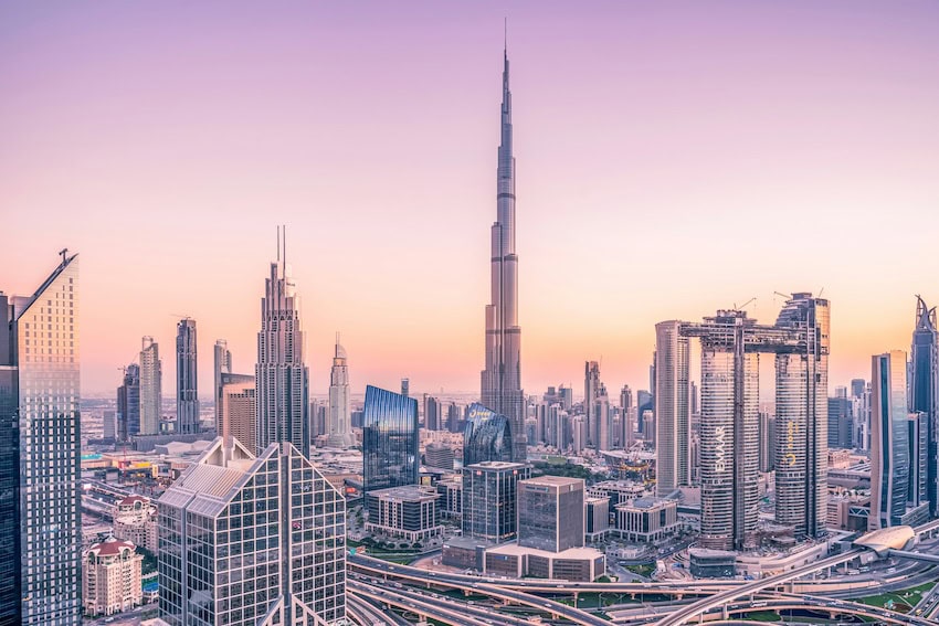 The Dubai city skyline